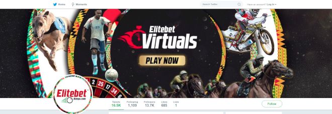EliteBet Twitter account